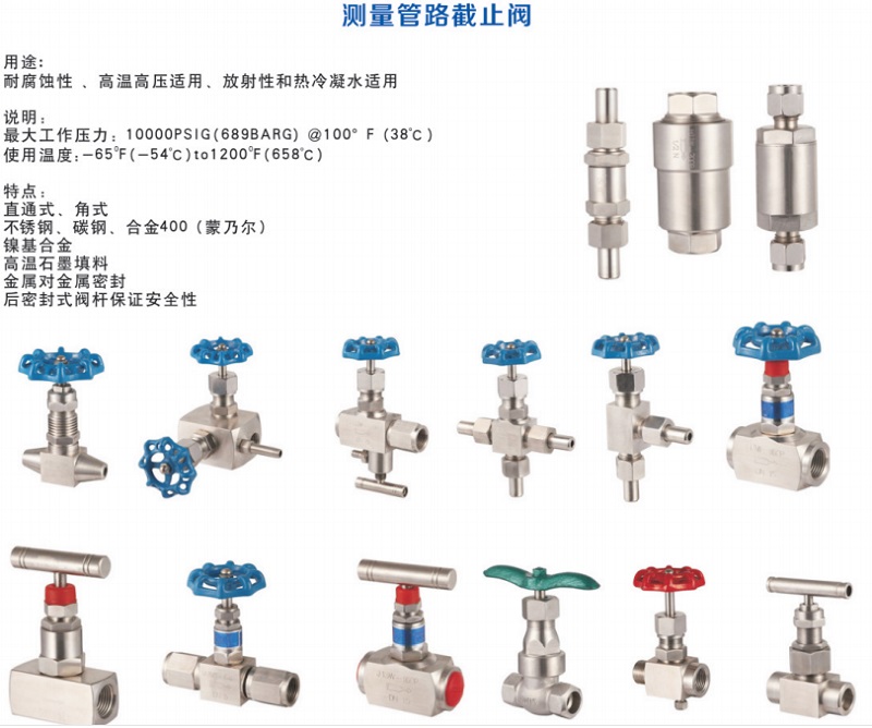 测量管路截止阀